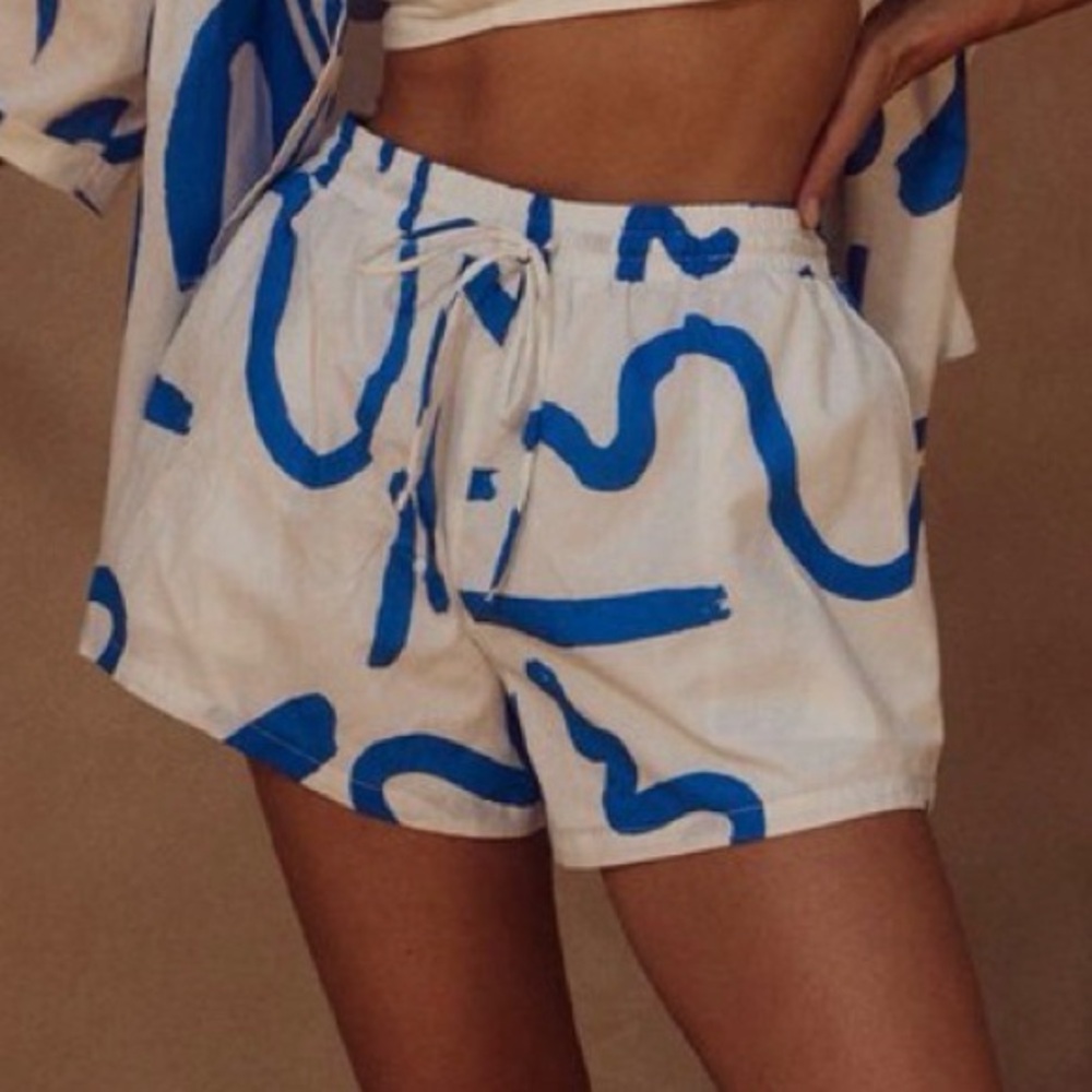 Commense Abstract Print Drawstring Shift Shorts B… - image 4